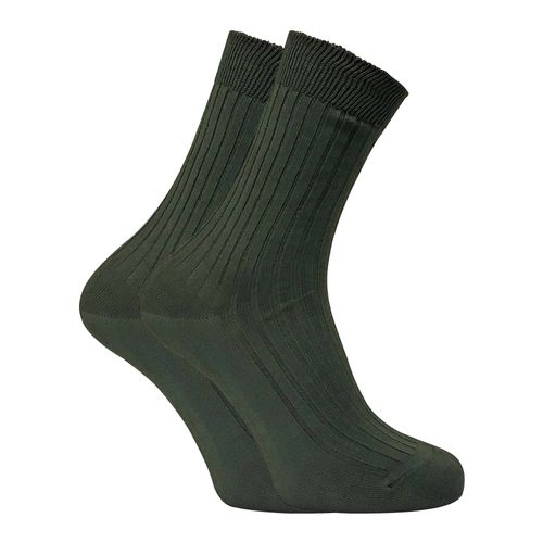 Dr Hunter - 2 Paires Homme Chaussettes Vertes Bio 100 Coton Pour Randonnée