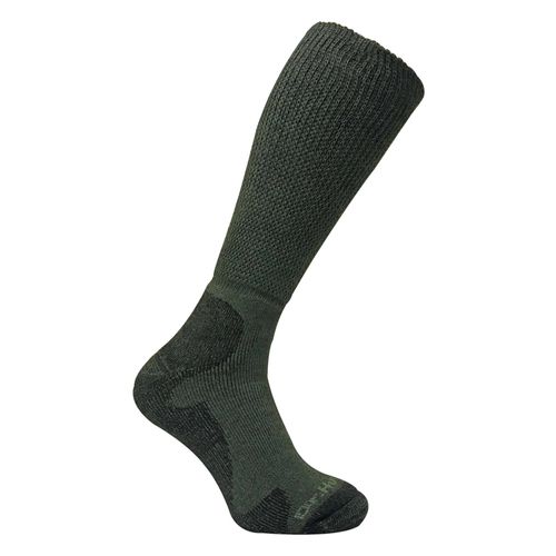 Dr Hunter - Homme Chaussettes Vertes Hautes Longues Laine Merinos Sans Elastiques Pour Randonnée