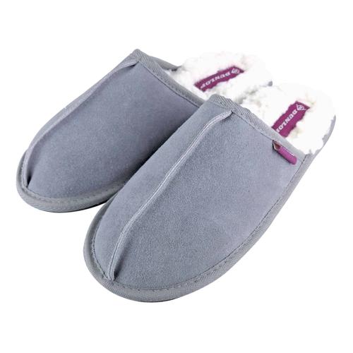 Dunlop Hiver Mule Chaussons Pantoufles Cuir Suede Avec Doux Fourrure Doublée