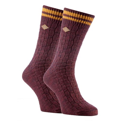 Farah - 2 Paires Homme Retro Coton Chaussettes Rayees Pour Bottes