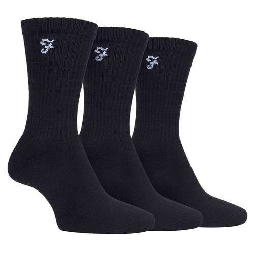 Farah - Lot De 3 Homme Coton Tennis Sport Chaussettes Dans Noires Et Blanches