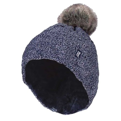 Heat Holders - Femme Confortable Chaudes Thermique Bonnet Chapeau Bonnie Avec Pompom Pour Froid Température