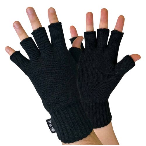 Thmo - Homme Hiver Anti Froid Chaud Mitaines Gants Sans Doigts Avec Thinsulate 3m 40g Doublés Polaire