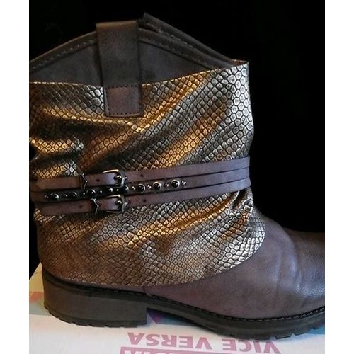 Bottines Marron Et Or T 38