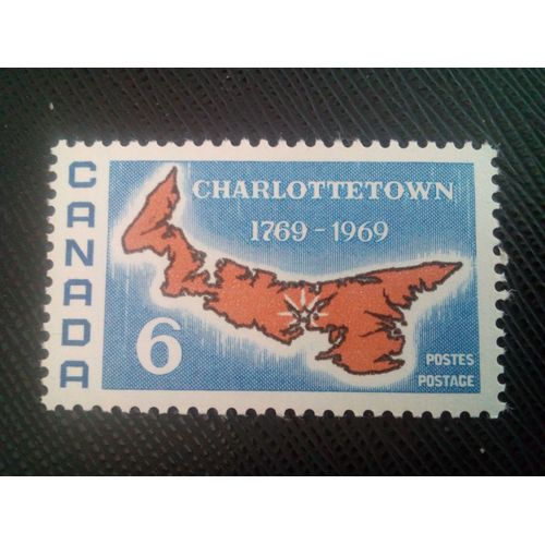 Timbre Canada Yt 419 Ville De Charlotte 1969 ( 020505 )