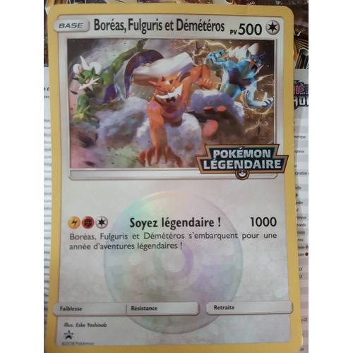 Carte Pokémon Jumbo Xxl Boréas, Fulguris Et Démétéros - Pokémon Légendaire - Bon État