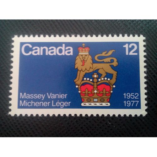Timbre Canada Yt 634 Armoiries Du Gouverneur Général 1977 ( 020505 )