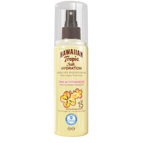 Lot De 2 - Hawaiian Tropic Silk Hydration Huile Sèche Protectrice Spf 15 