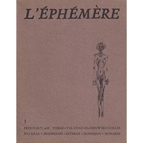 L'éphémère. Numéro 5, Printemps 1968. Éditions De La Fondation Maeght, Paris.