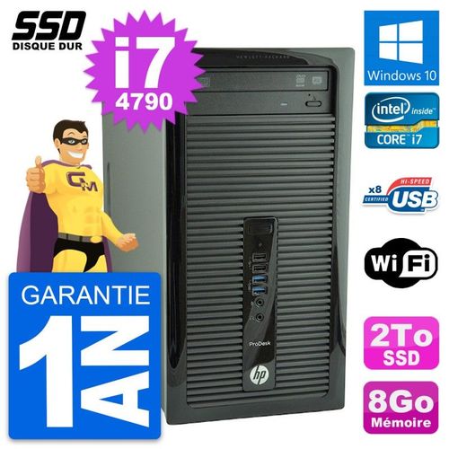 PC Tour HP ProDesk 400 G1 Intel Core i7-4790 RAM 8Go SSD 2To Windows 10 Wifi