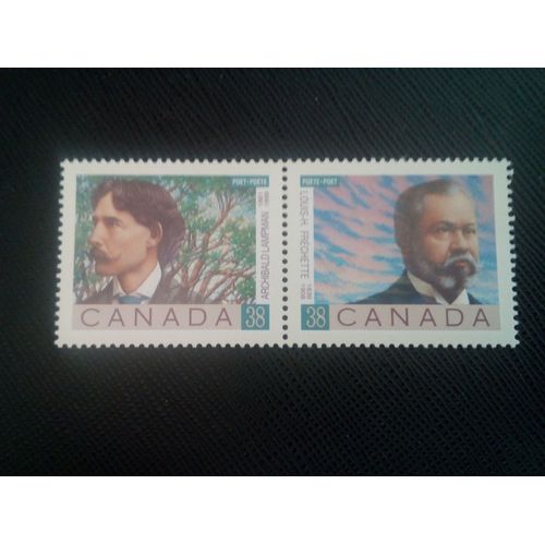 Timbre Canada Yt 1101 - 1102 Poètes Louis-H. Fréchette - Archibald Lampman 1989 ( 020505 )