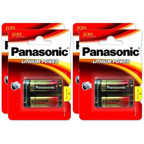 Panasonic Lot de 4 Piles Photo Power 2CR5 Lithium battery 6V 2 CR 5