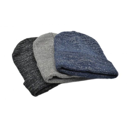 Bonnet Paillettes D'hiver Scintillant Adulte Femme Homme En Coton Et Acrylique