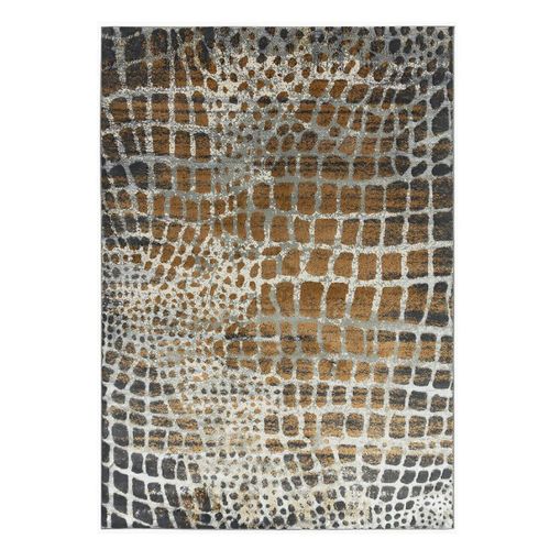 Tapis De Salon Tissé Plat Cypher Girafe 160x230 Cm Marron - Novatrend