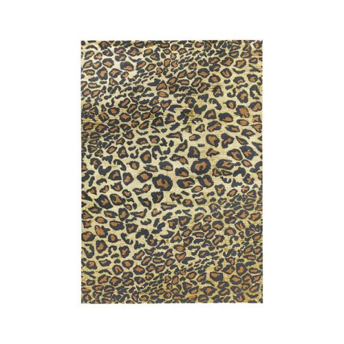 Tapis De Salon Tissé Plat Cypher Leopard 160x230 Cm Marron - Novatrend