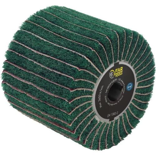 FARTOOLS Brosse fibre synthétique et lamelles abrasives grain 120 pour rénovateur REX 120-200 Ø120mm/L100mm 110863