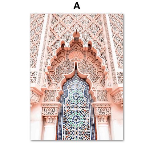 Peinture Sur Toile D'art Mural, Citation De Mosquée Musulmane, Arabie Saoudite, Affiches Et Imprimés Nordiques, Images Murales Pour Décor De Salon Sans Cadre¿40x40cm
