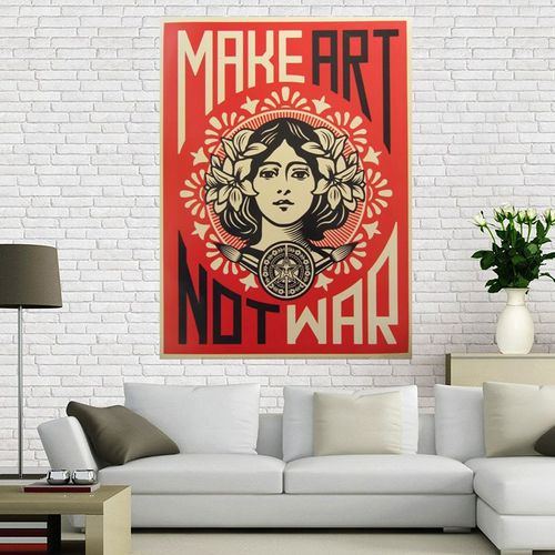 Affiche Sur Toile, Nouvelle Collection, Art, Pas De Guerre, Hd, Vintage, Peintures Murales, Photos Pour Décoration De Salon Sans Cadre¿40x40cm