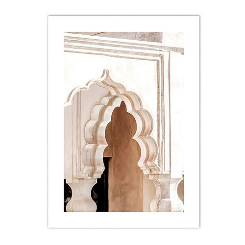 Peinture Murale Avec Architecture Arabe Islamique, Affiche En Toile De Porte Marocaine, Images Imprimées D'art Mural Musulman Pour Décor De Salon Sans Cadre¿40x40cm