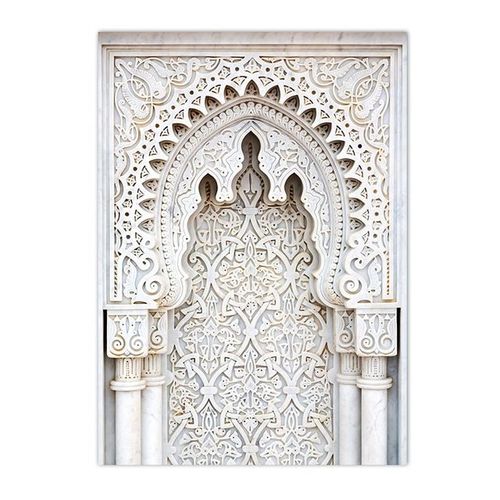 Affiche D'art Mural De Porte Marocaine, Impression Islamique Moderne, Peinture Sur Toile De Mosquée, Architecture Arabe, Photos Murales, Décor De Salon Sans Cadre¿40x40cm