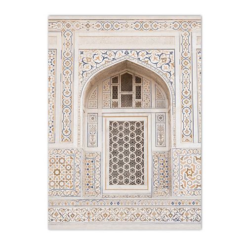Affiche D'art En Toile De Porte Marocaine, Peinture Architecture Arabe, Mur Islamique, Mosquée, Photo Imprimée, Décor Musulman De Salon Sans Cadre¿40x40cm