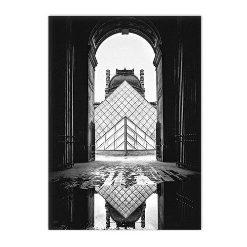 Affiche Imprimée De Paysage De Paris En Noir Et Blanc, Slogan De La Tour Eiffel, Peinture Sur Toile, Images D'art Murales, Décor De Maison Sans Cadre¿40x40cm