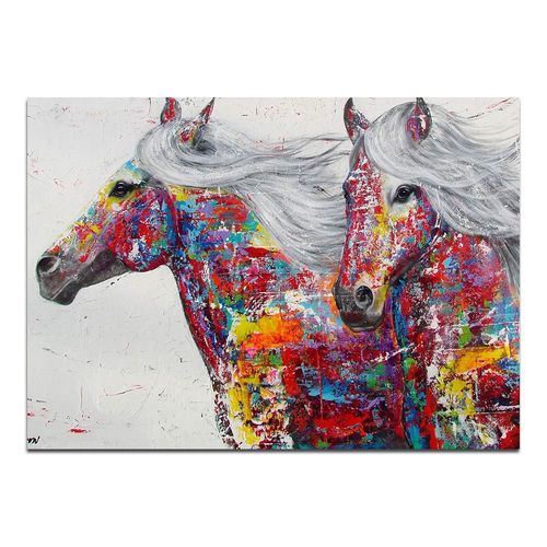 Affiche Cheval Arabe Sans Cadre Hd, Toile D'art Mural, Peinture À L'huile, Décor De Salon Sans Cadre¿40x40cm