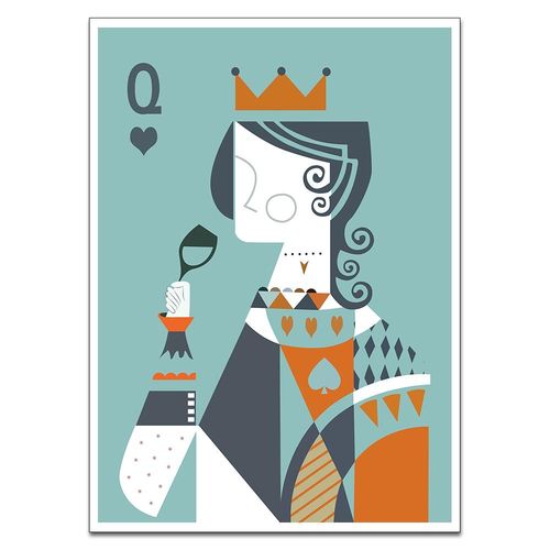 Affiche En Toile, Carte À Jouer Roi Et Reine, Peinture Murale, Images D'art Imprimées, Décor De Chambre À Coucher, Anime, Sans Cadre Sans Cadre¿40x40cm