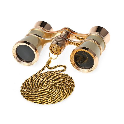 Lunettes d'opéra Vintage 3 × 25, Miini jumelles de théâtre, compactes et légères, avec étui de transport à chaîne et chiffon de nettoyage