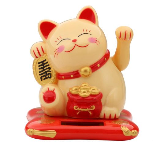 Figurines De Chat Porte-Bonheur Sollaire, 2.5 Pouces, Mignon, Qui Agite Les Mains