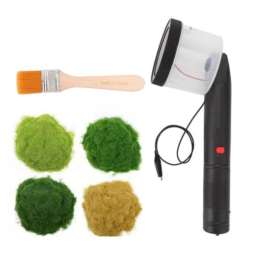 Mini Applicateur De Flocage D'herbee Statique, Poignée Antidérapante En Abs Avec 4 Couleurs De Saucières Pour Bricolage, Modélisation De Paysage, Table De Sable