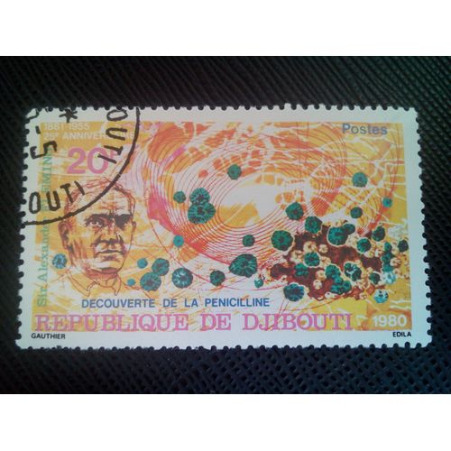 Timbre Djibouti Yt 523 Alexander Fleming, Découvreur De La Pénicilline 1980 ( 040505 )