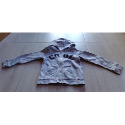 Sweat À Capuche Gris Taille 8 Ans