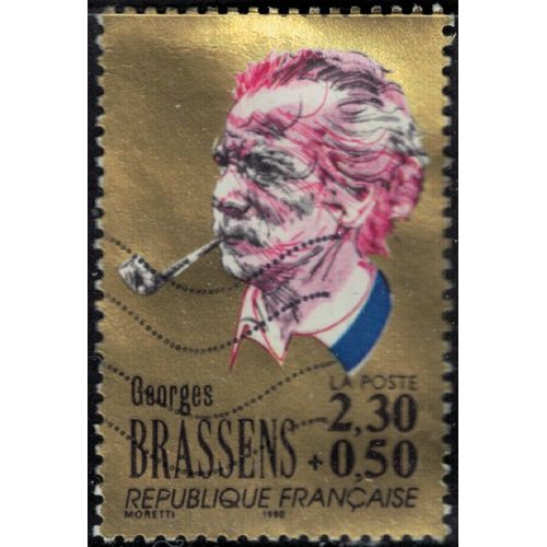 France 1990 Oblitéré Used La Chanson Française Georges Brassens Y&t 2654 Su