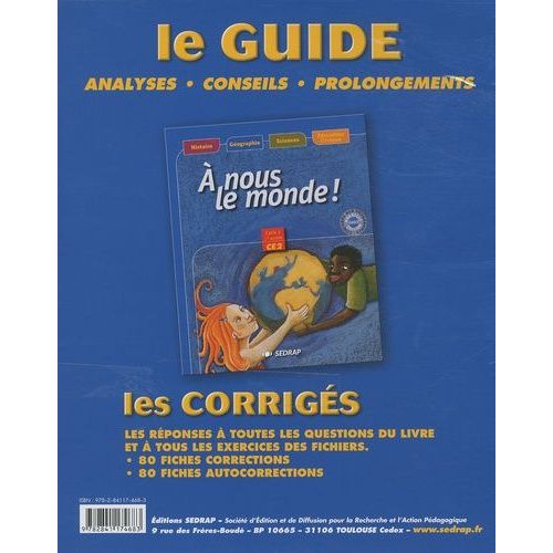 A Nous Le Monde ! Ce2 - Guide Du Maître