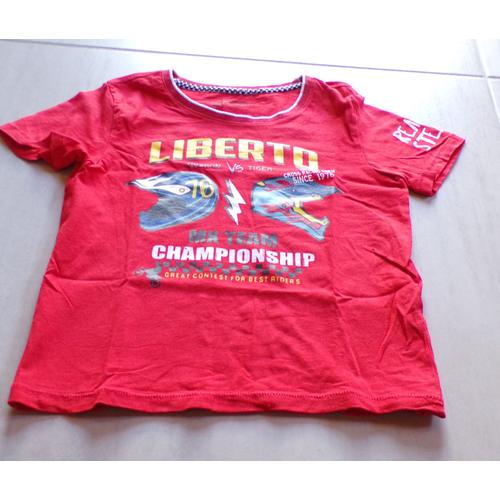 T-Shirt Rouge Liberto Taille 8 Ans