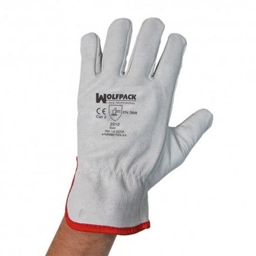 Guantes Piel FLOR 8" Con Colgador