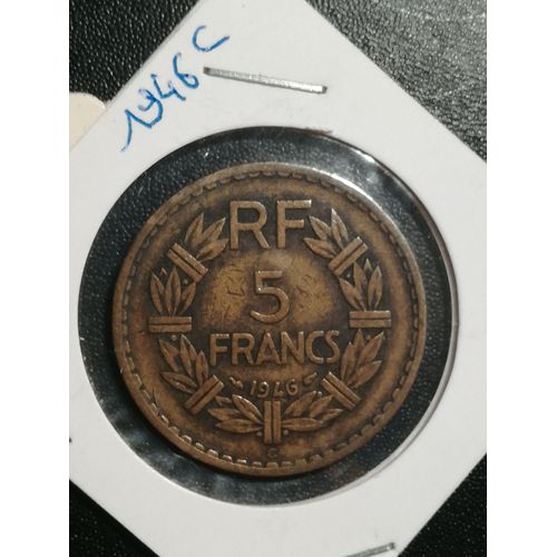 Piéce De 5 Francs Lavrillier 1946 C Bronze-Alu