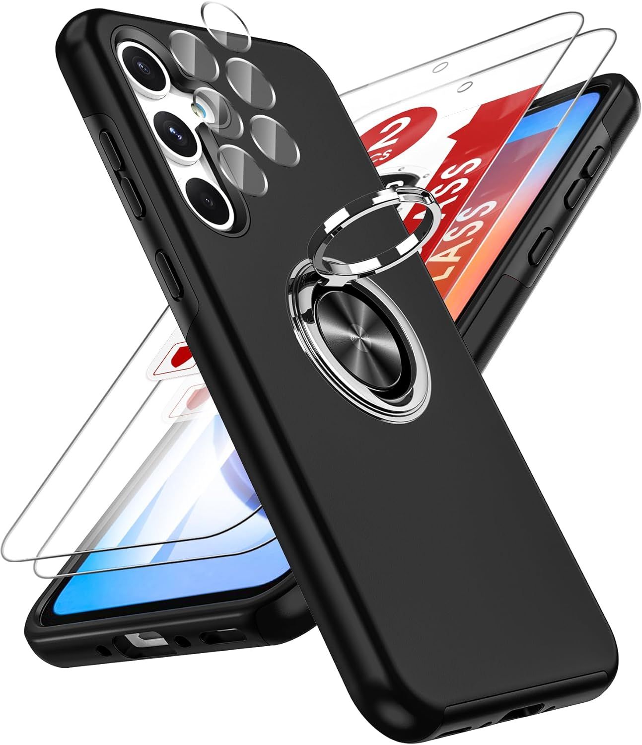 Coque Pour Samsung Galaxy A35 Avec 2 Verre Tremp Vitre Prot...