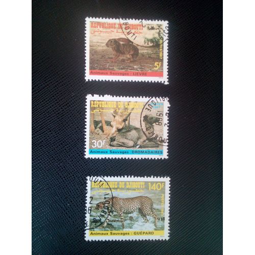 Timbre Djibouti Yt 633 A 635 Séries: Faune 1987 ( 040505 )