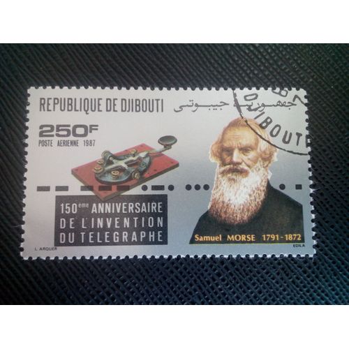 Timbre Djibouti Yt Pa 238 Samuel Morse, Télégraphe 1987 ( 040505 )