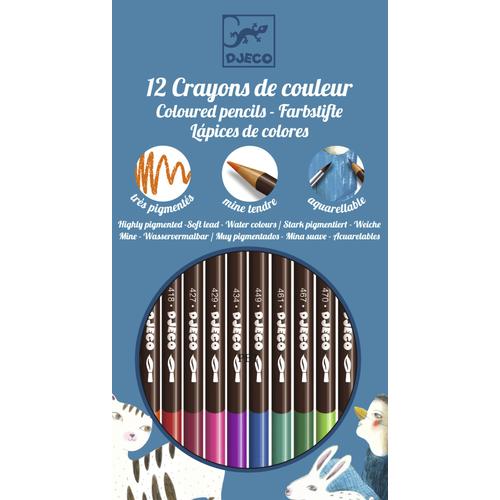 Djeco 12 Crayons Aquarellables