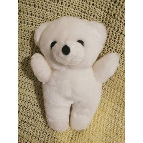 Doudou Peluche Ours Blanc Gingo Biloba