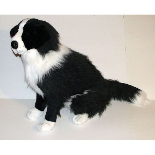 Peluche Chien De Berger Grand Model 50 Cm Mgm Kekchoz En P'luche Doudou Chien Noir Et Blanc
