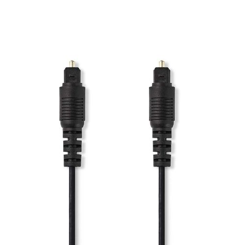 Nedis - Câble audio numérique (optique) - TOSLINK mâle pour TOSLINK mâle - 1 m - fibre optique - noir - rond