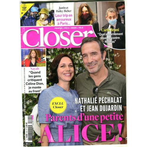 Closer - N°821 : Nathalie Péchalat Et Jean Dujardin - Parents D' Une Petite Alice !