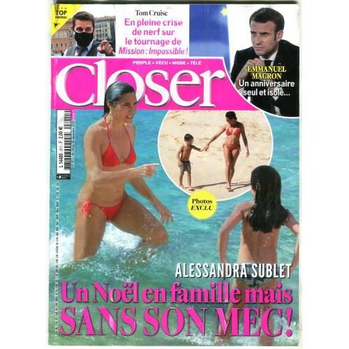 Closer - N°811 : Alessandra Sublet - Un Noël En Famille Mais Sans Son Mec !