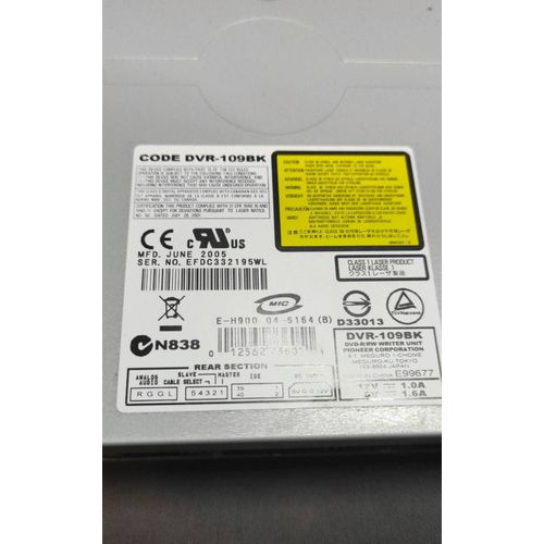 Lecteur graveur DVR 109 BK
