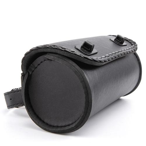 Sac Universel Pour Fourche De Moto En Cuir Pu Pochette À Outils Guidon Sissy Bar Rangement Rouleau Selle Avec 2 Sangles