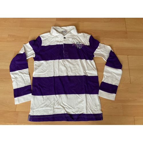 Polo Orchestra Manches Longues Blanc Et Violet - 14 Ans